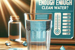 ¿Estás bebiendo suficiente agua limpia?